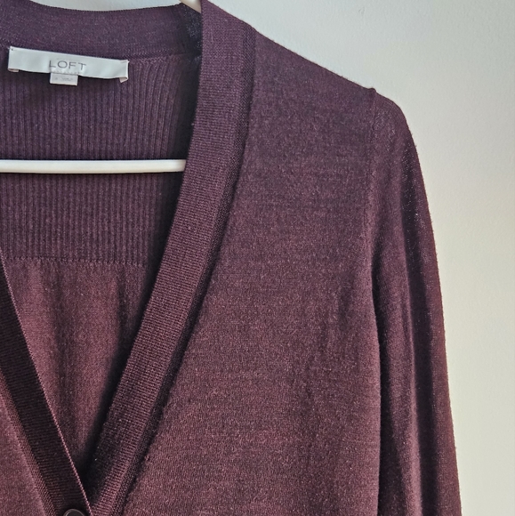 Loft V-Neck Button-Down Cardigan in Women's Small - Picture 3 of 14